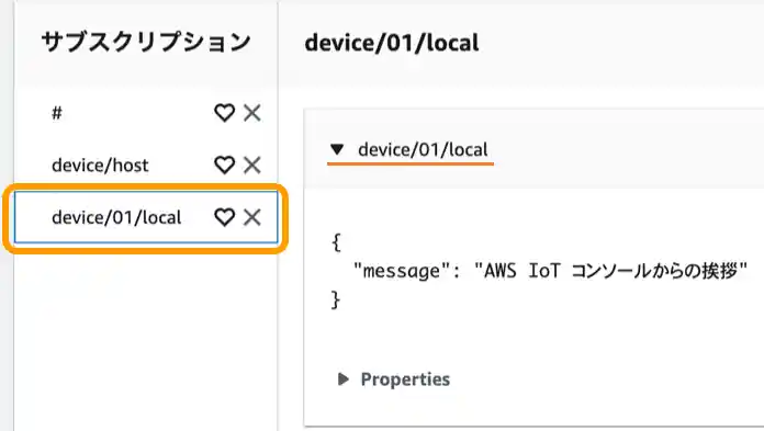 AWS IoT MQTTテストクライアントの使い方