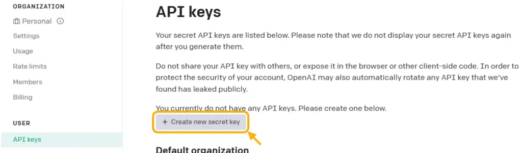 OpenAIのAPIキー取得方法