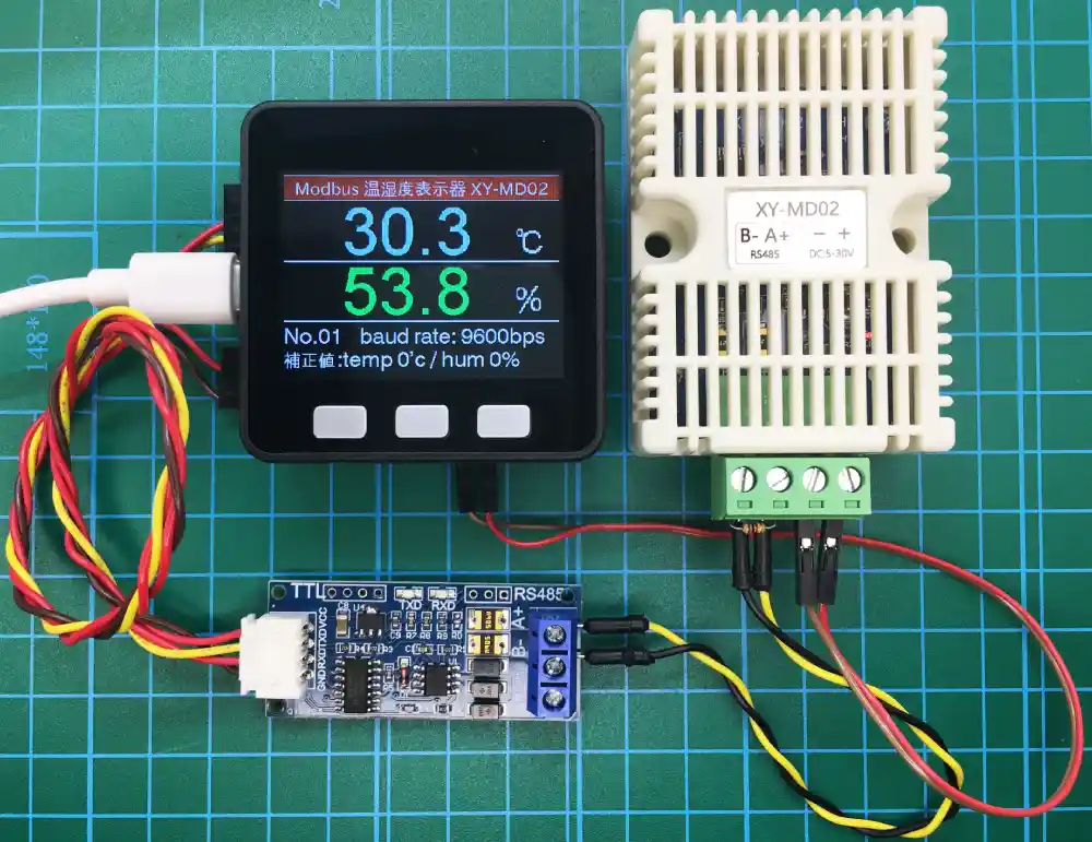 modbus温湿度表示器XY-MD02の使い方