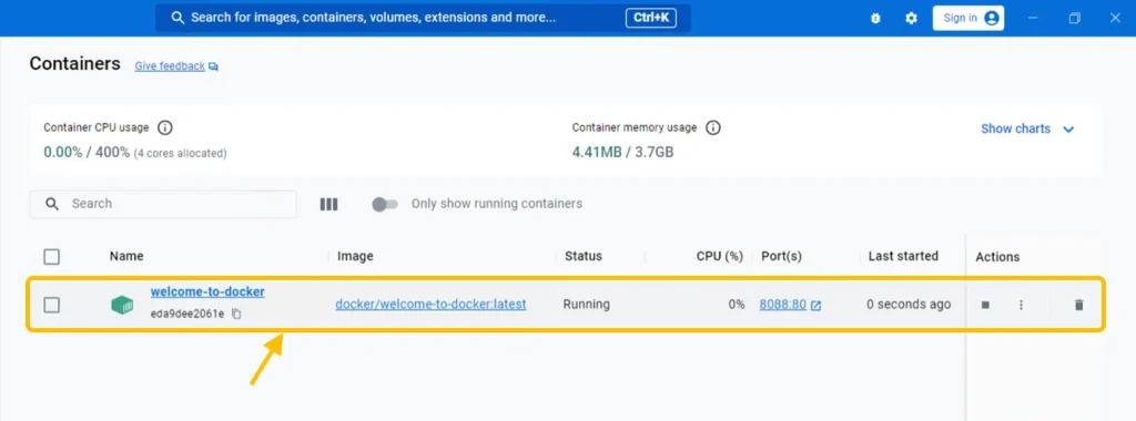 dockerコンテナの詳細操作