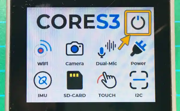 M5Stack CORE S3 デモ画面
