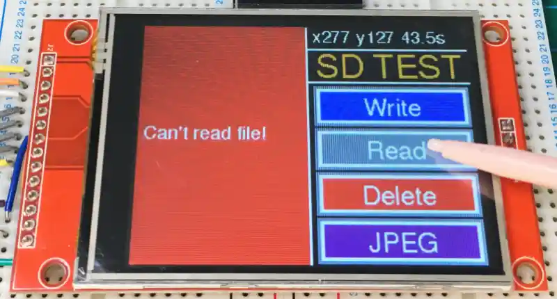 Raspberry Pi Pico とILI9341 SDカードリーダーの動作確認
