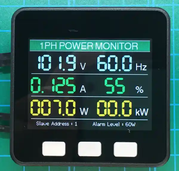 modbus電力測定器詳細表示