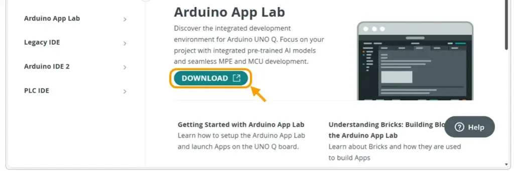 Arduino App Labのダウンロード