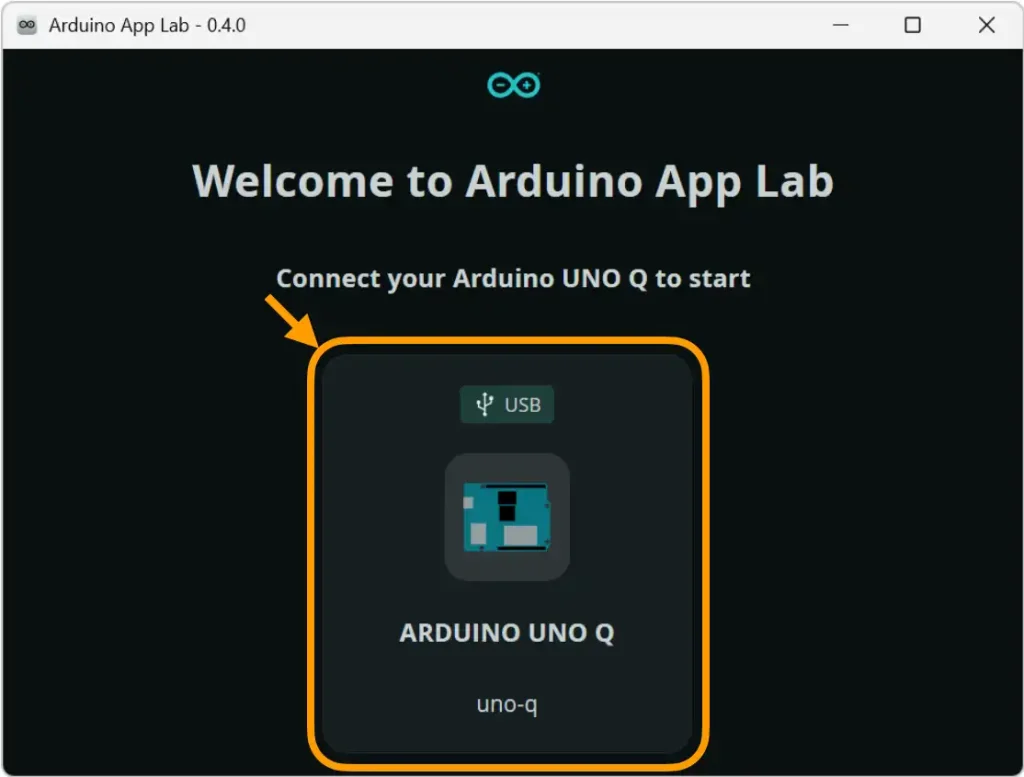 Arduino App Labボードの接続