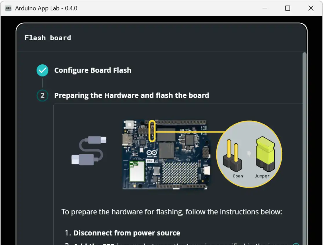Arduino App Labでボードのアップデート