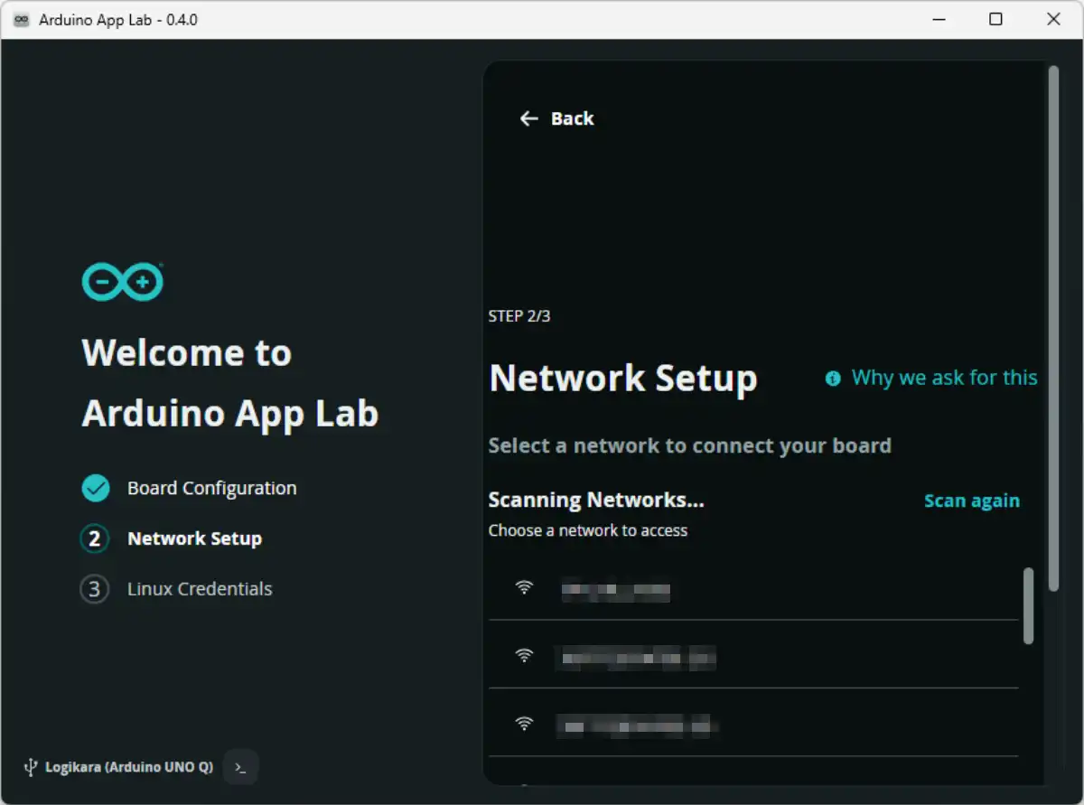 Arduino App Labでボードの初期設定