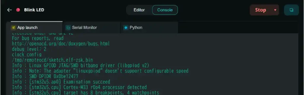 Arduino App Labアプリの実行