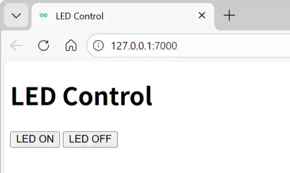 Arduino App Lab Webアプリ動作確認
