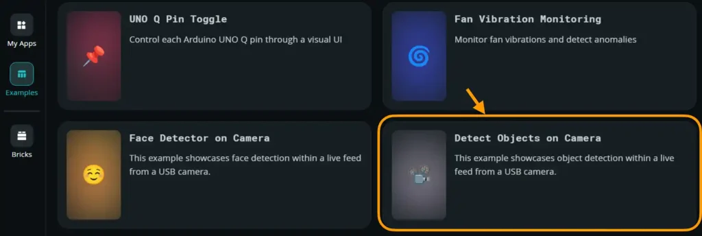 Arduino App Lab AI画像認識アプリ