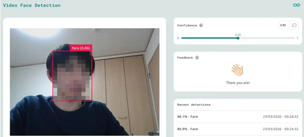 Arduino App Lab AI画像認識アプリ動作確認