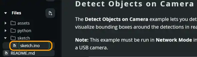 Arduino App Lab ファイルの追加
