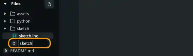 Arduino App Lab スケッチ設定ファイルの追加
