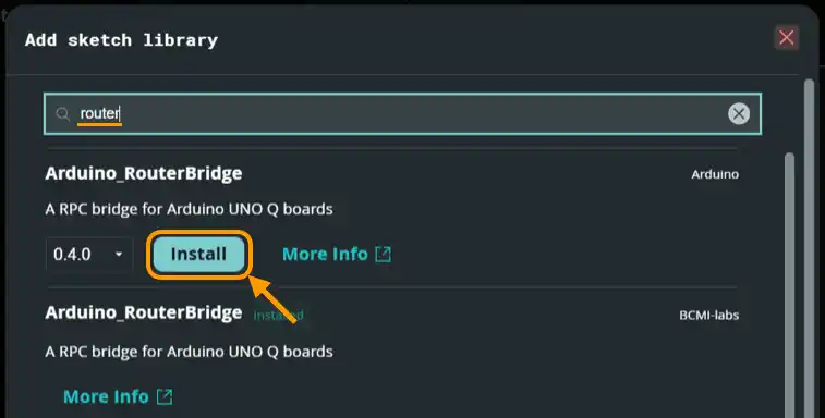Arduino App Lab スケッチライブラリの追加