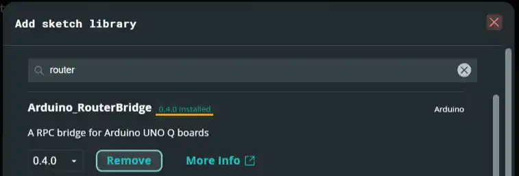 Arduino App Lab スケッチライブラリの追加